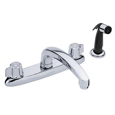 #GER42-216 Gerber Classics™ Two Handle Kitchen Faucet Deck Plate Mounted w/ Spray