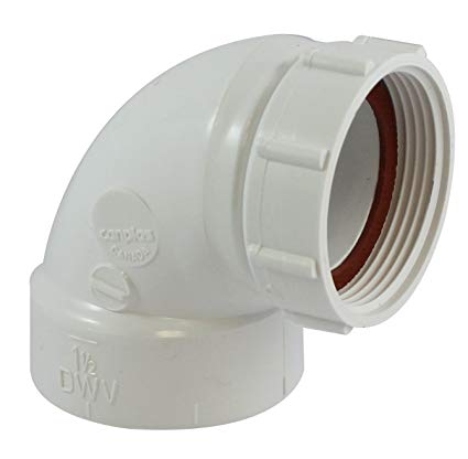 #HC9218 - PVC DWV 1-1/2 90 Sink Strainer Adapter