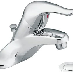 #L64625 Chateau Chrome One-Handle Low Arc Bathroom Faucet with Pop Up