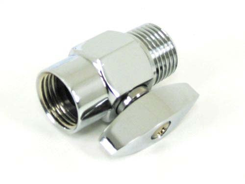 #HC1065 All brass Water-Saving Flow Control and Shut Off Valve for Shower Head 1/2" MIPS, 1/2" FIP
