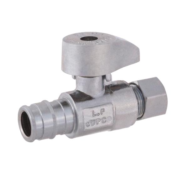 #26-1004PXCLF - 1/2" F1960 Pex x 3/8" OD 1/4 Turn Straight Stop