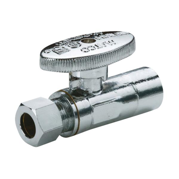 #26-1010LF - Lead Free 1/4 Turn Supply Valve 1/2 SWT X 3/8 OD Compression