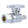 #P13118 - 1/2" Pex x 3/8" OD 1/4 Turn Straight Stop