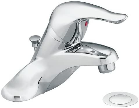 #L64625 Chateau Chrome One-Handle Low Arc Bathroom Faucet with Pop Up