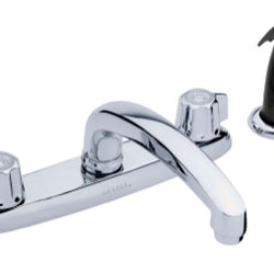 #GER42-216 Gerber Classics™ Two Handle Kitchen Faucet Deck Plate Mounted w/ Spray