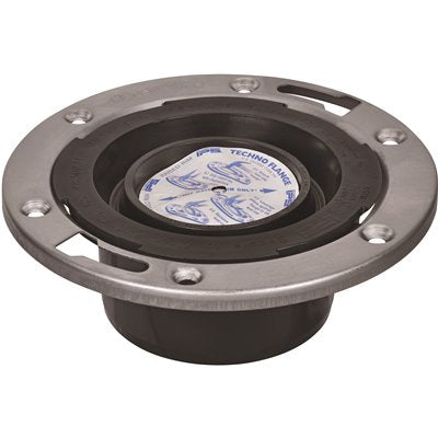 #HC1434 - Total Knockout Closet Flange with Non-Corrosive Stainless Steel Swivel Ring