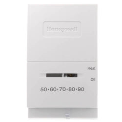 #T822K1000 - Honeywell Mercury Free T822, Heat Only, Vertical Thermostat, w/ Heat/Off Switch